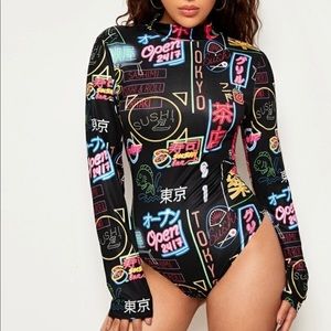 Turtle neck bodysuit